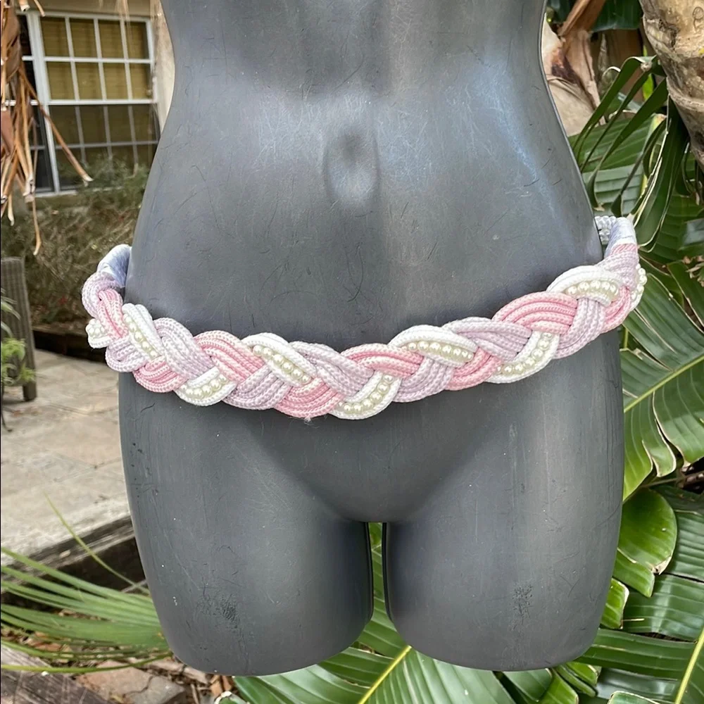 Braided rope and pearl belt